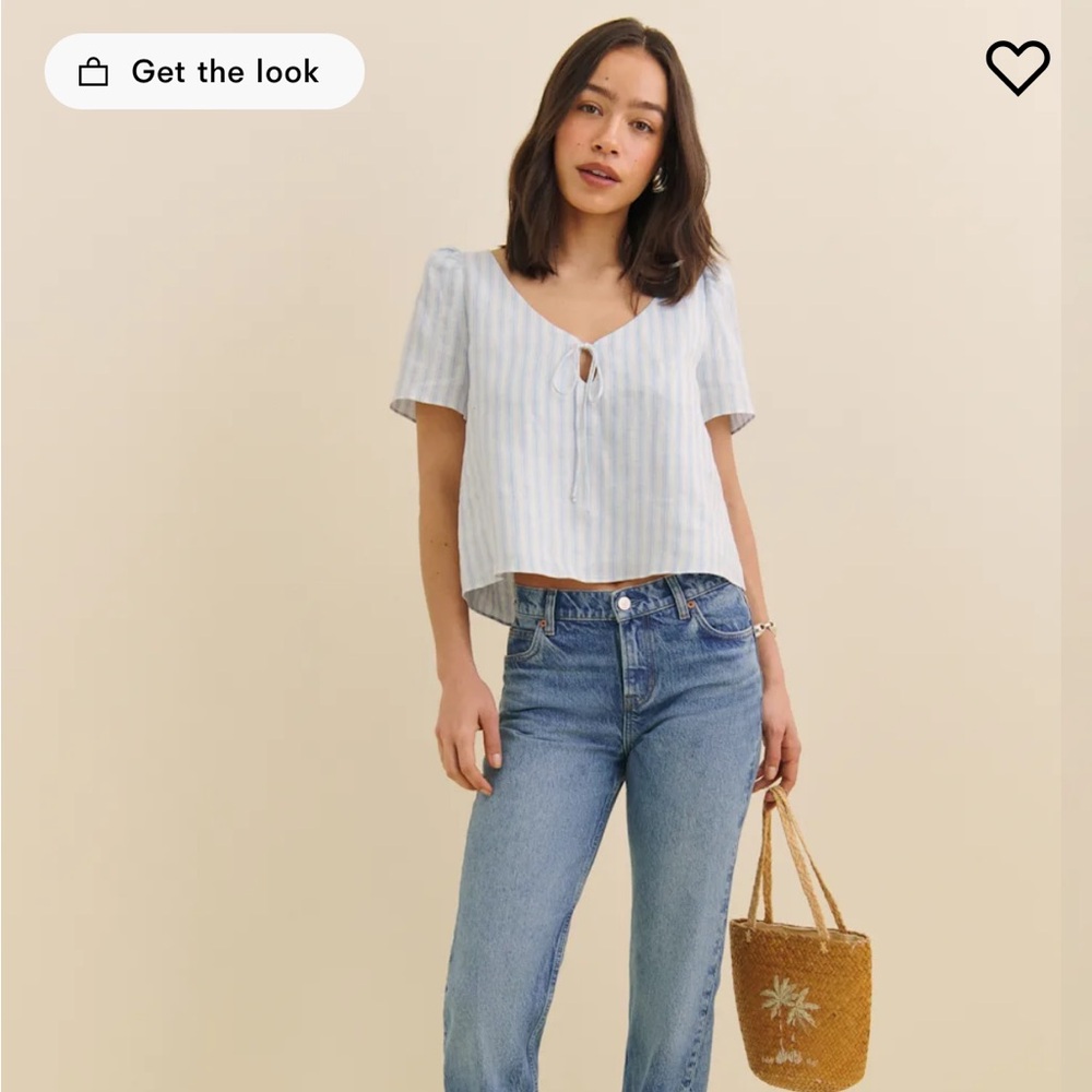 Reformation Maya Linen Top - NWT